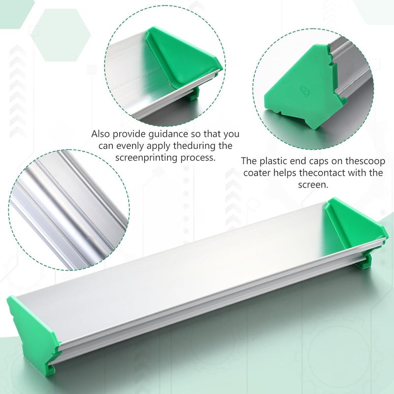 Threlaco 6'' Dual Edge Aluminum Emulsion Scoop Coater for Silk Screen Printing Coating Tool Photo Screen Printing Supplies - Image 4